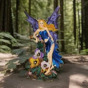 Mythical Creations : Ariel Of The Spring Breezes Goddess Fairy Pansies Fantasy